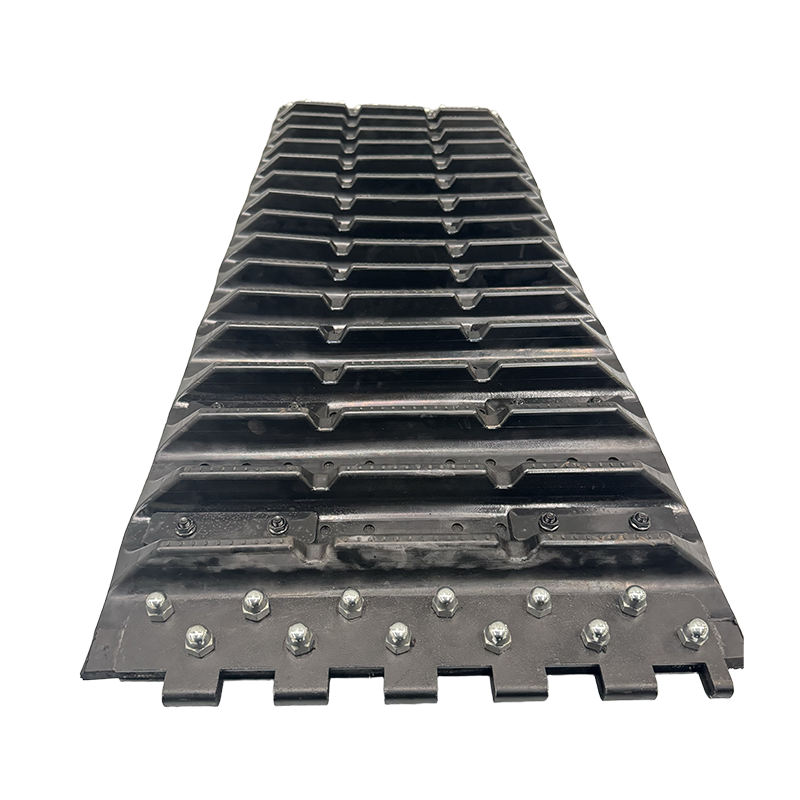 The tire is covered with tracks